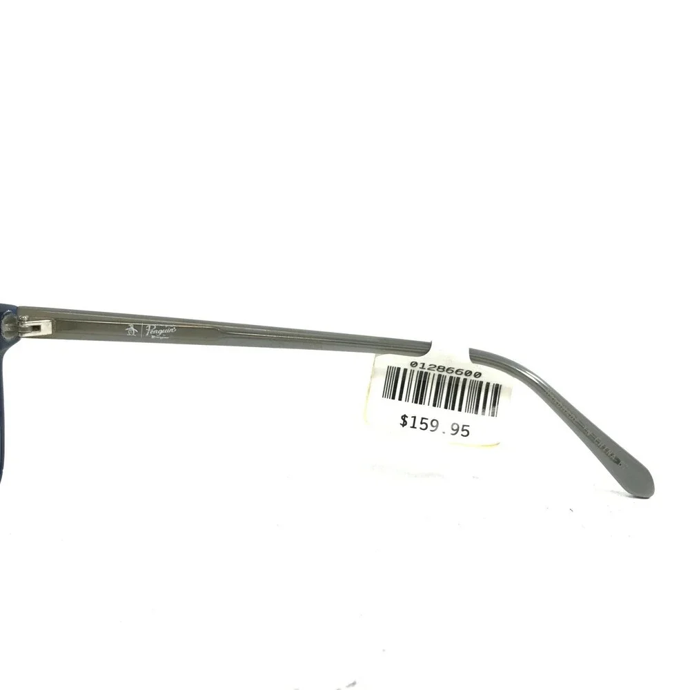 Penguin Eyeglasses Frames THE HAYES IN Clear Blue Gray Square Full Rim 52-19-140